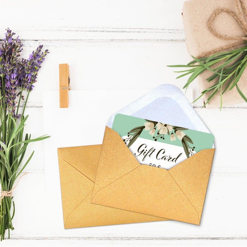 MATICAN Gift Card Envelopes - 100-Count Mini Envelopes, Paper Business Card Envelopes, Bulk Tiny Envelope Pockets for Small Note Cards, Gold, 4 x 2.7 Inches - Image 3